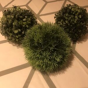 Lush Green Faux Topiary Set 3​